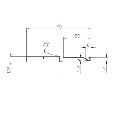 55HRC 2 Flute 4mm Tungsten Carbide Endmill For Hard Metal