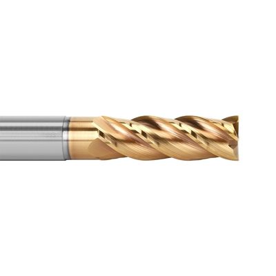 Tungsten Carbide 38 Degree Spiral Angle 4 Flute Flat Endmills for Steel