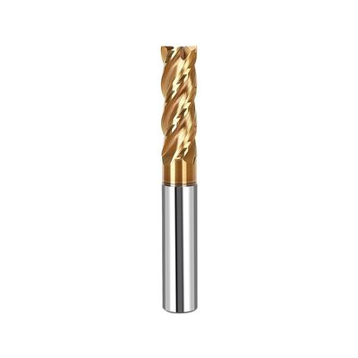 Tungsten Carbide 38 Degree Spiral Angle 4 Flute Flat Endmills for Steel