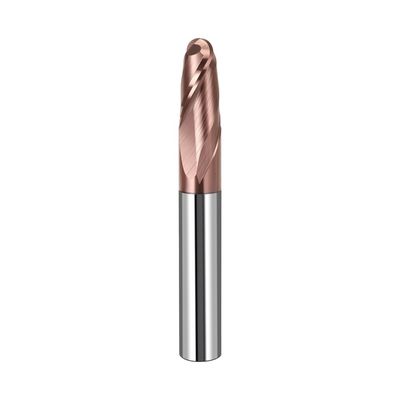 HRC60 Tungsten Carbide Ball Nose End Mills For Stainless Steel