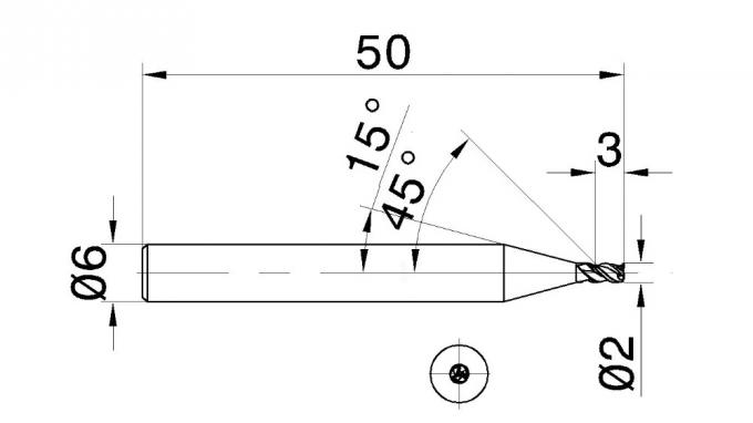 Uncoated 3 Flutes Cemented Carbide End Mill for Aluminum