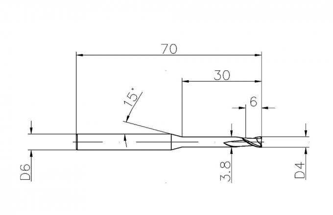 55HRC 2 Flute 4mm Tungsten Carbide Endmill for Hard Metal