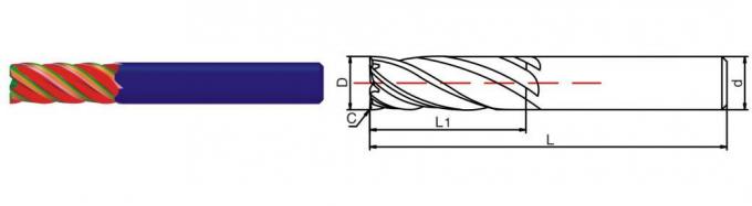 Wxsoon 5 Flute Tungsten Carbide Endmills for High-Temperature Alloy